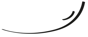 logo eines sterbehospiz-das bild zeigt zwei nach oben geschwungene linien die oben dicker werden wobei die obere linie kleiner ist.